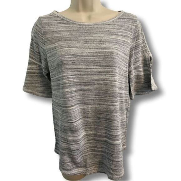 Jane and Delancey Heather Gray Short Sleeve top. Size small. - Picture 1 of 5